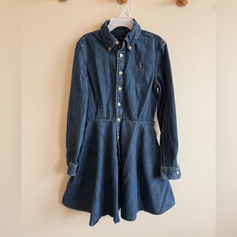 Ralph Lauren Girls Denim Button down Dress